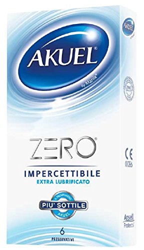 Akuel Zero Impercettibile Ultra Sottile Extra Lubrificato x 6pz
