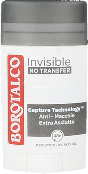 Borotalco Deo Stick Invisible No Transfer Deodorante 40ml