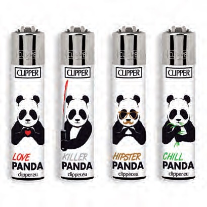 Accendino Clipper Large Collezione Pandas x 48pz