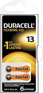 Duracell Acustica Easy Tab 13 Arancio 1 Blister da 6 Pile