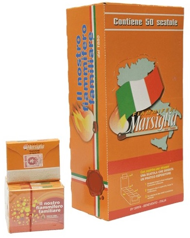 Fiammiferi Familiari Marsiglia F/100 x 50 scatoline Fiammiferi Familiari Marsiglia F/100 x 50 scatoline