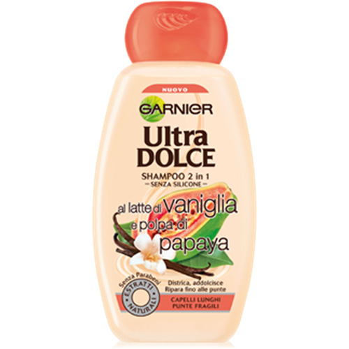 Garnier Ultra Dolce Shampoo 2in1 Latte di Vaniglia e Papaya