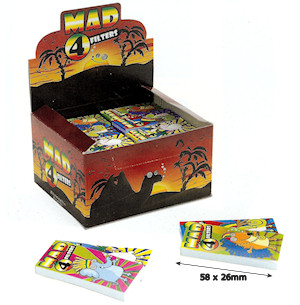 Filtri Mad 4 Rasta Friends a Blocchetto x 80pz Filtri Mad 4 Rasta Friends a Blocchetto x 80pz