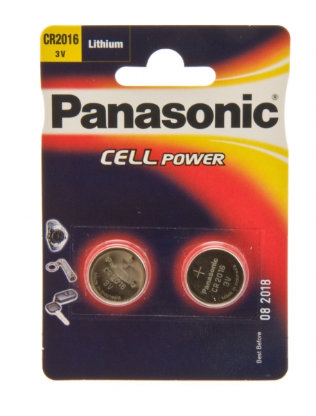 Panasonic CR2016 Lithium 3V Blister da 2pz Panasonic CR2016 Lithium 3V Blister da 2pz