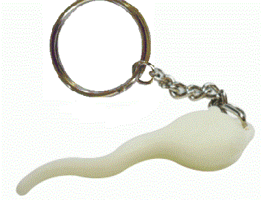 Portachiavi Pasante Key Chain Spermino Fosforescente x 1pz