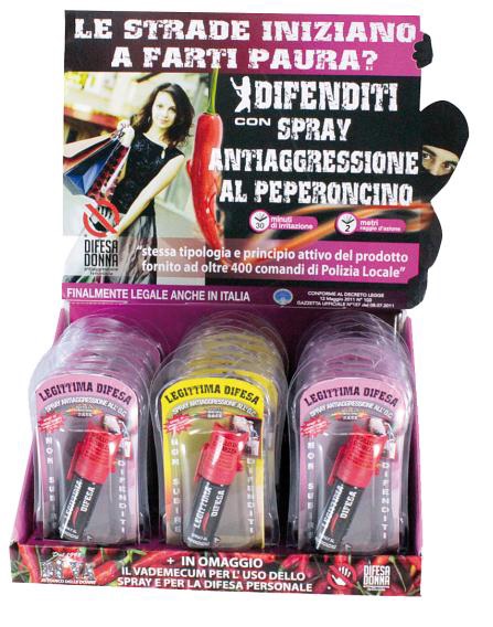 Spray Antiaggressione al Peperoncino Legittima Difesa x 18pz : Ingrosso  Preservativi, acquisto profilattici a basso costo.