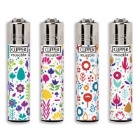 Accendini Clipper Large Spring Print - Box da 48 Accendini