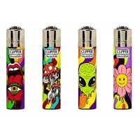 Accendini Clipper Micro Psychedelic Art - Box da 48 Accendini Accendini Clipper Micro Psychedelic Art - Box da 48 Accendini
