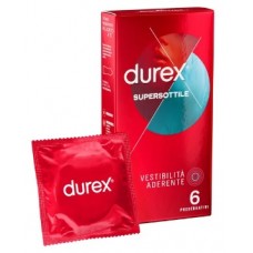 Durex Supersottile Vestibilità Aderente 6 Preservativi Scatola da Farmacia