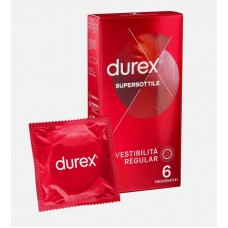 Durex Supersottile Vestibilità Regular 6 Preservativi Scatola da Farmacia