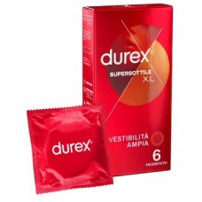 Durex Supersottile XL Vestibilità Ampia 6 Preservativi Scatola da Farmacia Durex Supersottile XL Vestibilità Ampia 6 Preservativi Scatola da Farmacia