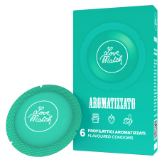Love Match Aromatizzato 6 Preservativi Scatola da Farmacia Love Match Aromatizzato 6 Preservativi Scatola da Farmacia
