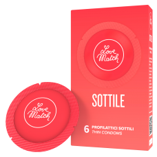 Love Match Sottile 6 Preservativi Scatola da Farmacia