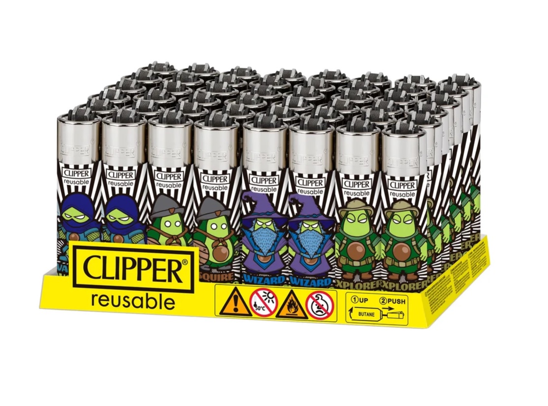 Accendino Clipper Large Avocados Legend x 48pz Accendino Clipper Large Avocados Legend x 48pz