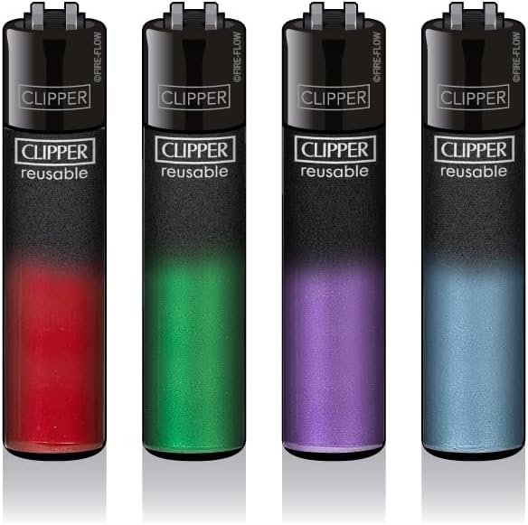 Accendino Clipper Large Black Crystal Gradient x 48pz Accendino Clipper Large Black Crystal Gradient x 48pz