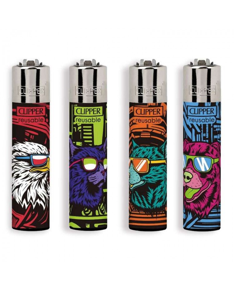 Accendino Clipper Large Cool Animals x 48pz