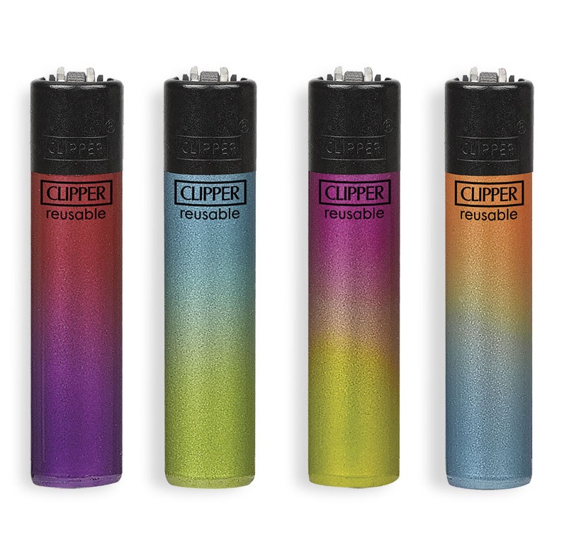 Accendino Clipper Large Crystal Gradient x 48pz