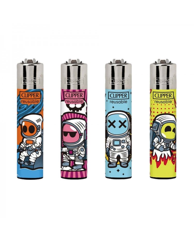 Accendino Clipper Large Funny Astronauts x 48pz