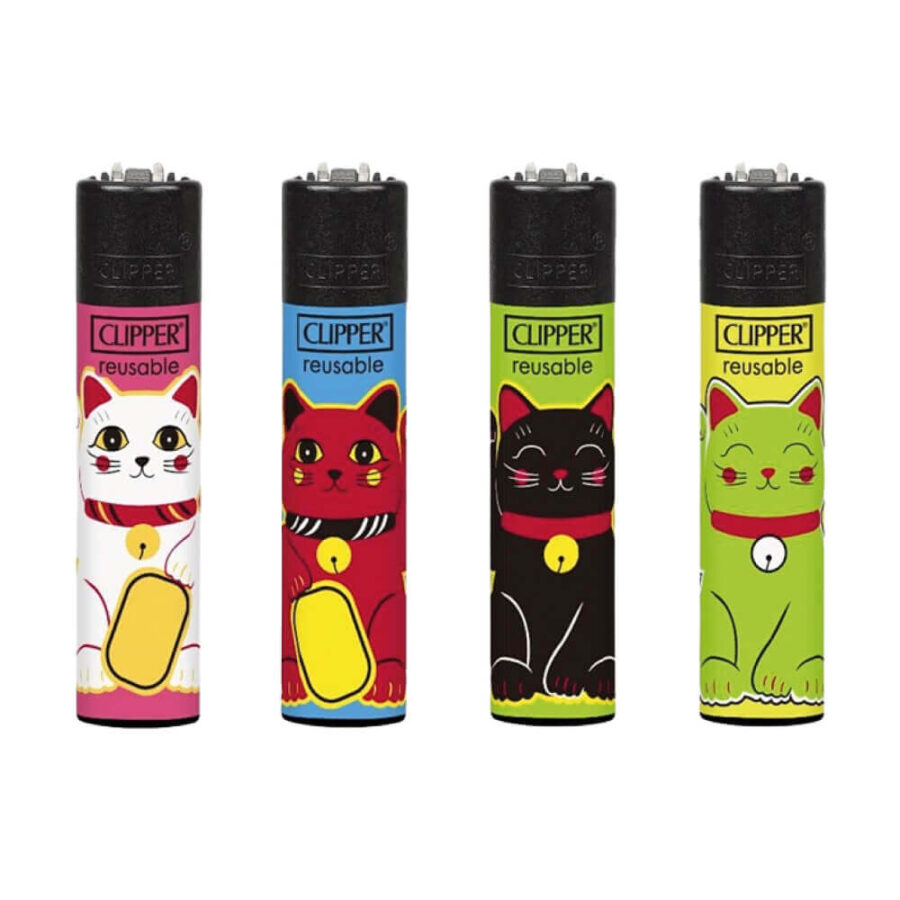 Accendino Clipper Large Lucky Cat x 48pz
