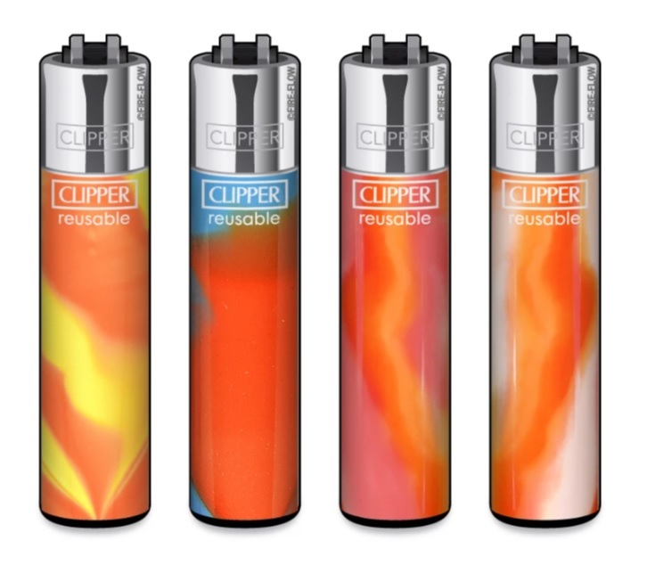 Accendino Clipper Large Orange Nebula x 48pz Accendino Clipper Large Orange Nebula x 48pz