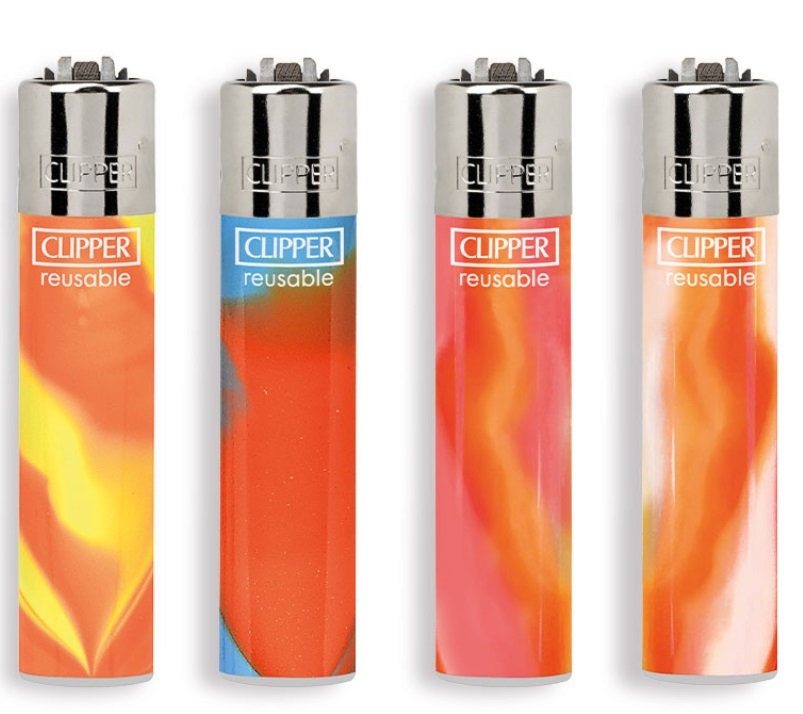 Accendino Clipper Micro Orange Nebula x 48pz