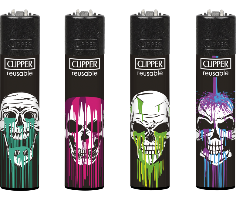 Accendino Clipper Micro Wild Skulls 2 x 48pz