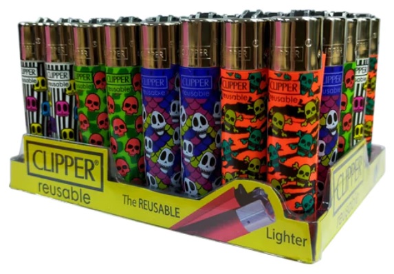 Accendino Clipper Micro Wild Skulls 3 x 48pz