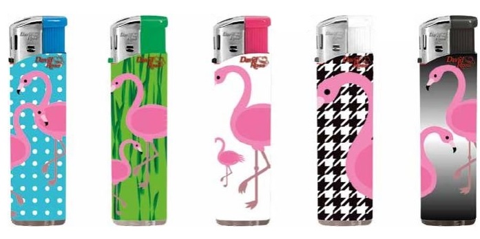 Accendino David Ross Slim Flamingo x 50pz