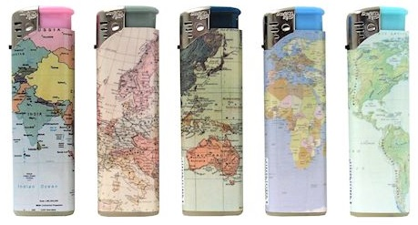 Accendino David Ross Maxi World Maps x 50pz