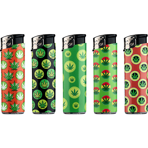 Accendino Lux Piezo Cannabis x 50pz Accendino Lux Piezo Cannabis x 50pz