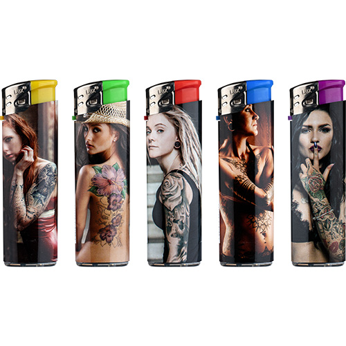 Accendino Lux Piezo Tattoo x 50pz