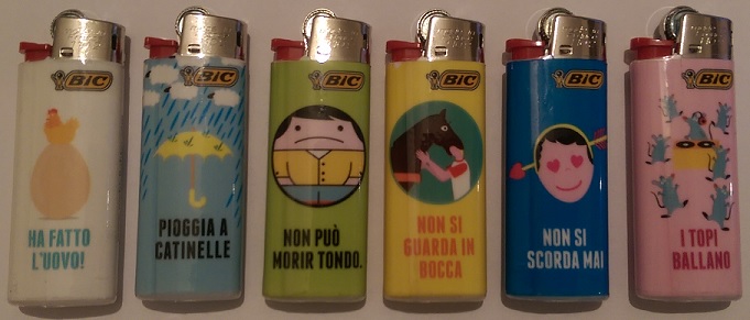 Accendino Bic J25 Mini Decorato Proverbi x 50pz Accendino Bic J25 Mini Decorato Proverbi x 50pz