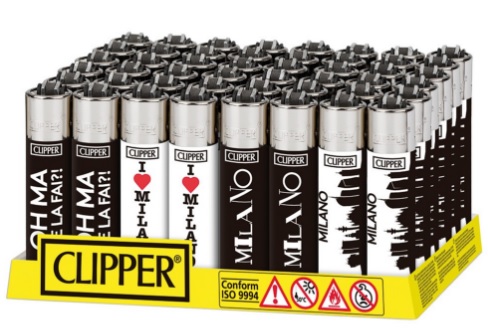 Accendino Clipper Large Souvenir Milano x 48pz