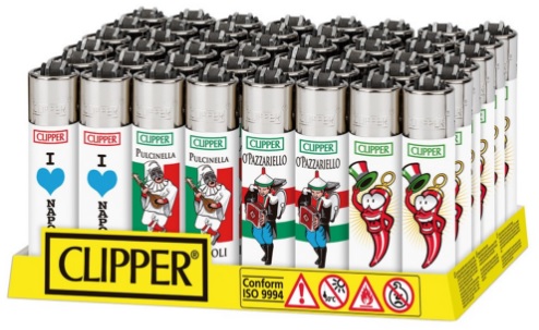 Accendino Clipper Large Souvenir Napoli x 48pz