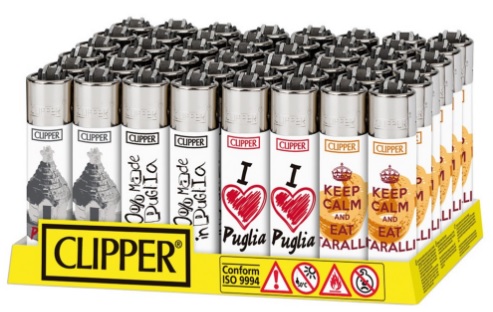 Accendino Clipper Large Souvenir Puglia x 48pz - Clicca l'immagine per chiudere