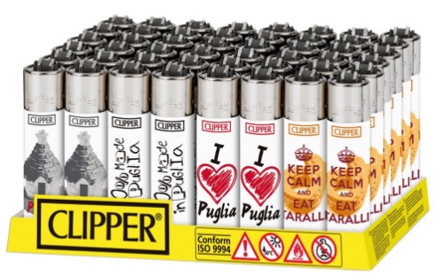 Accendino Clipper Large Souvenir Puglia x 48pz