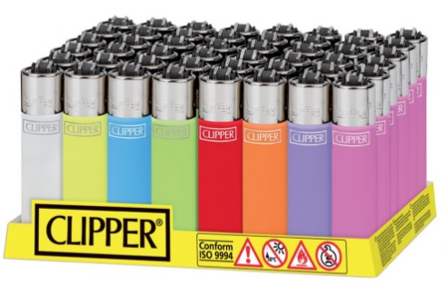 Accendino Clipper Large Traslucido 2 x 48pz - Clicca l'immagine per chiudere