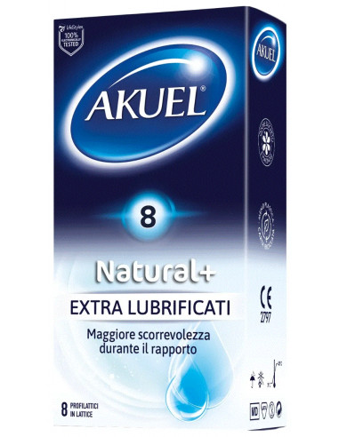 Akuel Natural+ Extra Lubrificati 8pz Farmacia Akuel Natural+ Extra Lubrificati 8pz Farmacia
