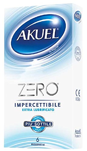 Akuel Zero Impercettibile Ultra Sottile Extra Lubrificato x 6pz Akuel Zero Impercettibile Ultra Sottile Extra Lubrificato x 6pz