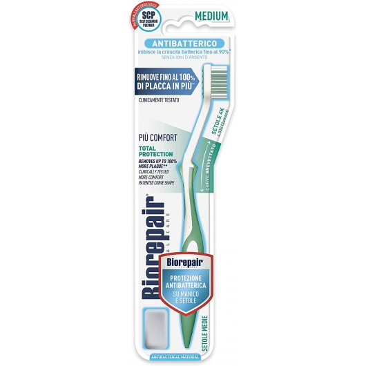 Spazzolino Curve Biorepair con Antibatterico Setole Medie Spazzolino Curve Biorepair con Antibatterico Setole Medie