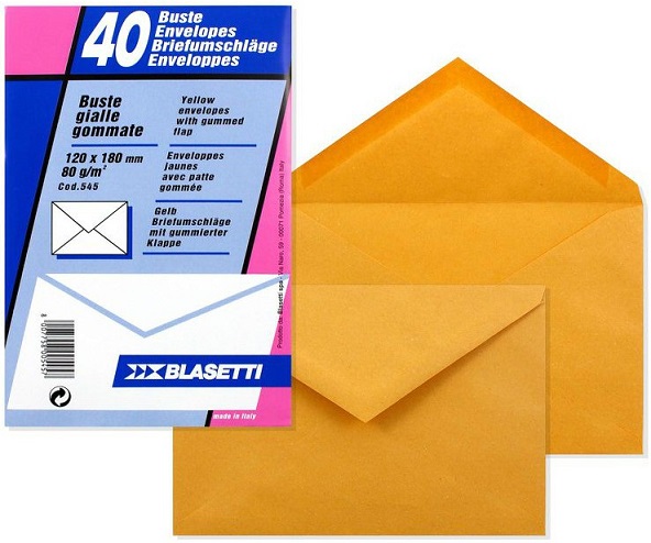 Buste Giallo Posta Blasetti (12x18) x 40pz Buste Giallo Posta Blasetti (12x18) x 40pz