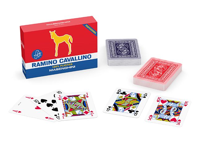 Carte Ramino Cavallino Masenghini Oro Plastica 2 Mazzi x 1pz - Clicca l'immagine per chiudere