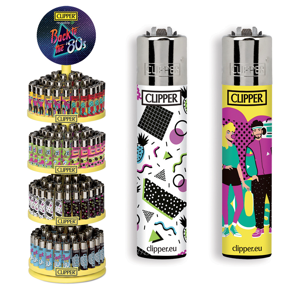 Accendino Clipper Large 80 Mix 2 Expo Girevole x 192pz