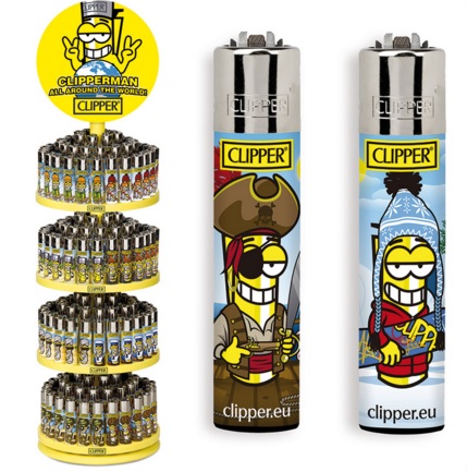 Accendino Clipper Large Around World Expo Girevole x 192pz Accendino Clipper Large Around World Expo Girevole x 192pz