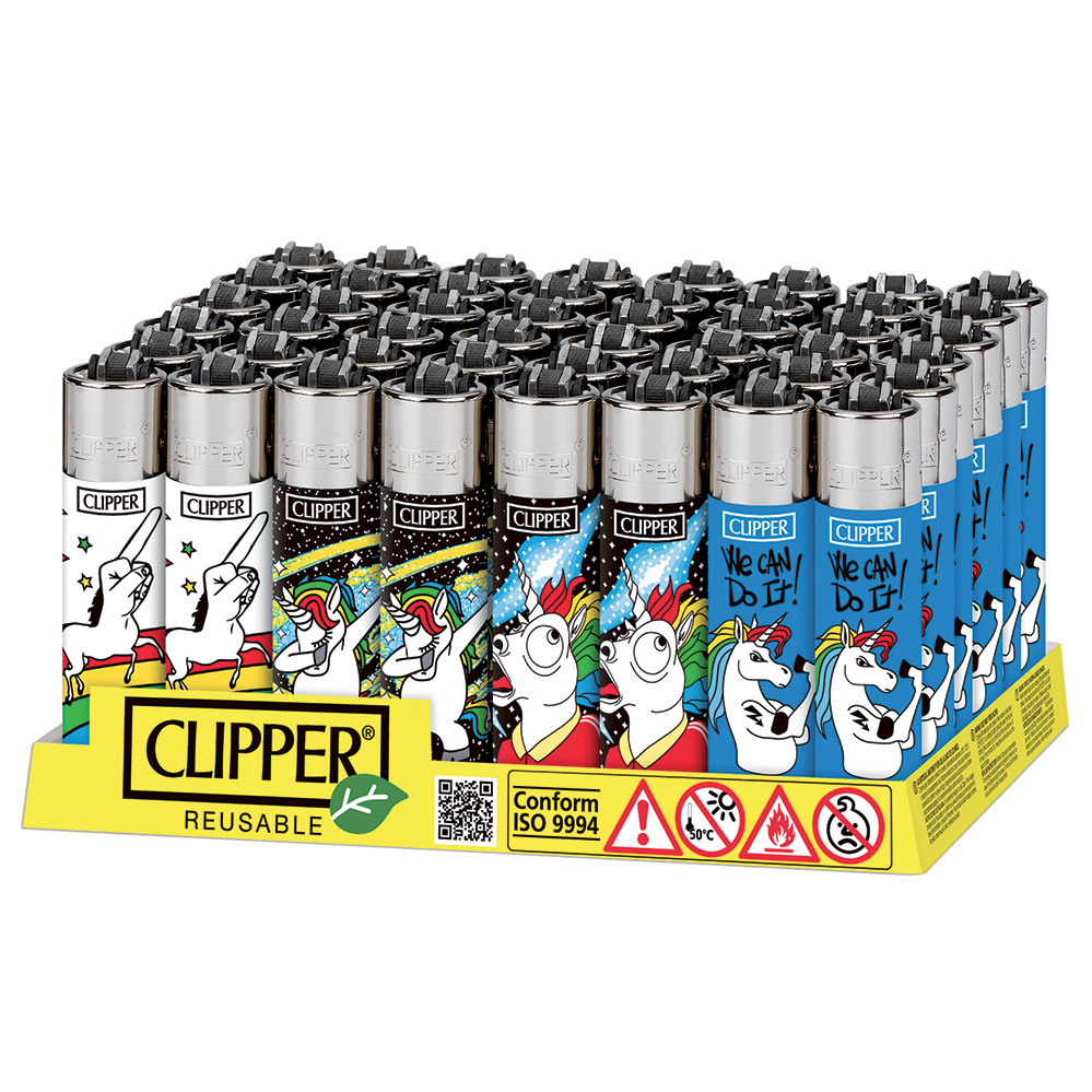 Accendino Clipper Large Cool Unicorns x 48pz