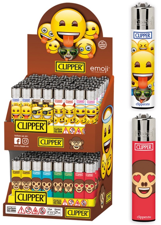 Accendino Clipper Large Emoji Party I Expo x 96pz