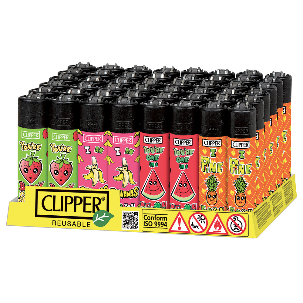 Accendino Clipper Large Fruit Love x 48pz