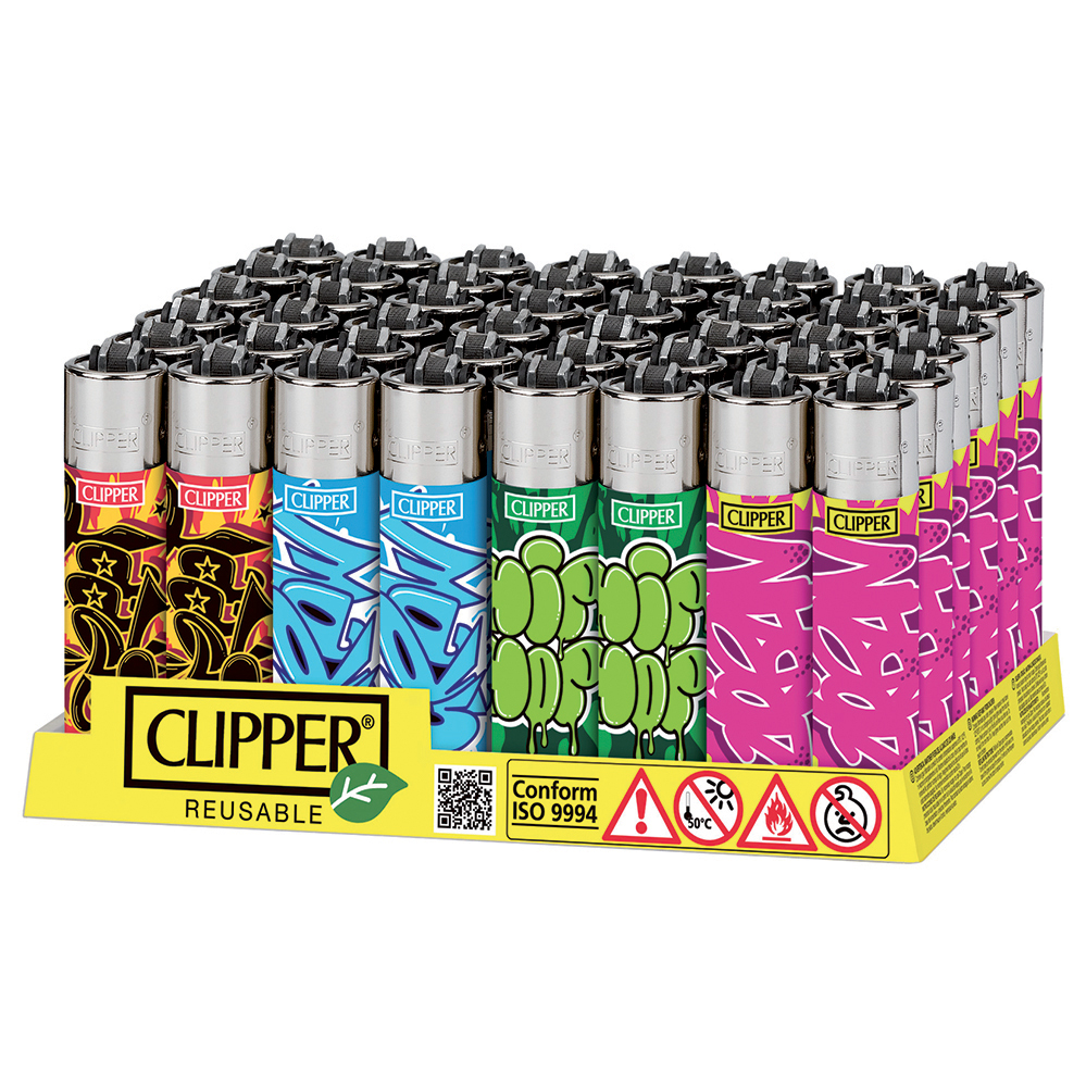 Accendino Clipper Large Graffiti 4 x 48pz Accendino Clipper Large Graffiti 4 x 48pz