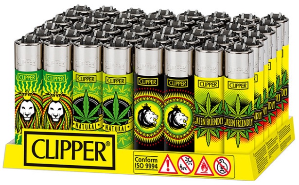 Accendino Clipper Large Green Friendly J x 48pz