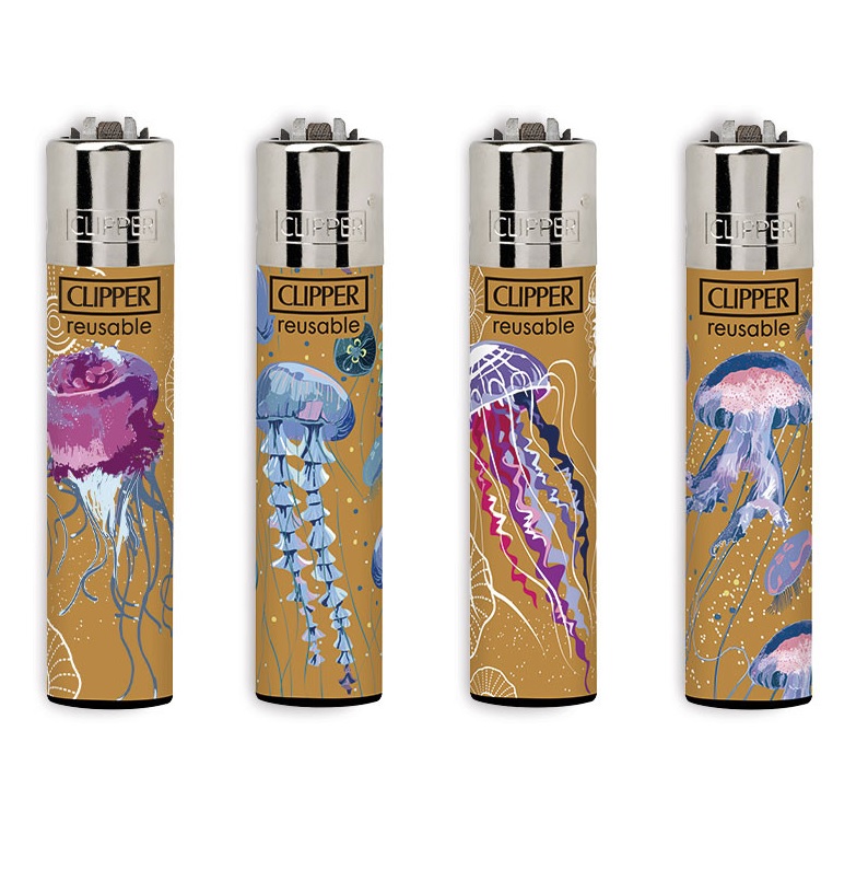 Accendino Clipper Large Jellyfish x 48pz - Clicca l'immagine per chiudere